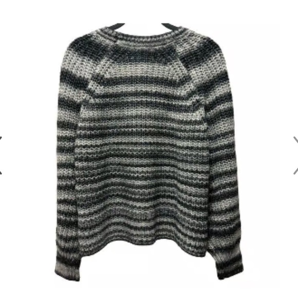 NWT Halogen Womens Metallic Striped Sweater Size 2X Rich Black - Picture 3 of 6